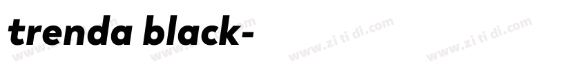 trenda black字体转换